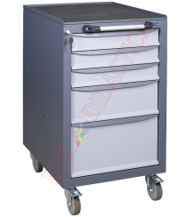 Carucior instrumente cu 3 sertare mici, 1 mediu si 1 mare (500x600x900mm)