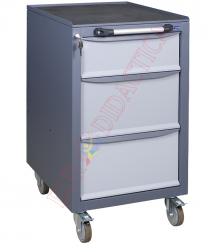 Carucior instrumente cu sertar mic si 2 mari (500x600x900mm)