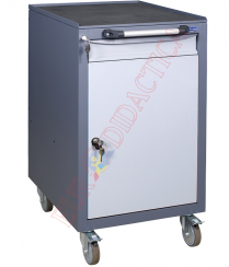 Carucior instrumente cu usa si sertar mic (500x600x900mm)