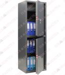 Seif birou 2 compartimente, 2 rafturi si caseta cu cheie (550x370x1610mm)