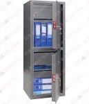 Seif birou 2 compartimente, raft si caseta cu cheie (450x370x1200mm)